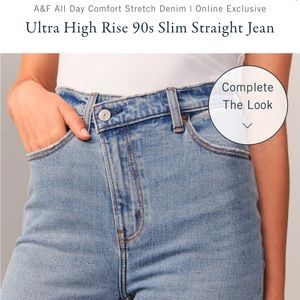 Abercrombie Ultra High Rise 90s Slim Straight Jean